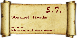 Stenczel Tivadar névjegykártya